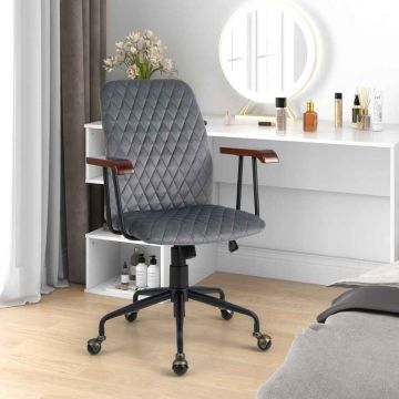 Lounge chair, 360° swivel, height adjustable, 62.5 × 60.5 × 89.5–97.5 cm