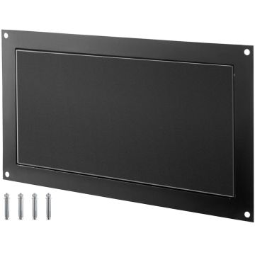 Plūdu ventilācijas atvere VEVOR FHTFKSX-16''x8'', Sienas, Melna, 465 × 260 × 22 mm