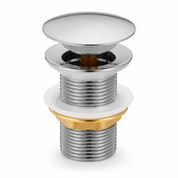 Сливная пробка для умывальника AkordV2, Click-Clack, без перелива, Ø 66 × 102 мм