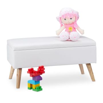 Скамья для прихожей Relaxdays 10025734_49, с отделением для хранения, 80 × 40 × 39,5 см