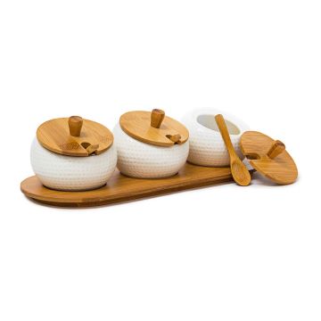 Набор ёмкостей для специй Relaxdays JIAO, 3 шт, 30,5 × 8,5 × 12 см