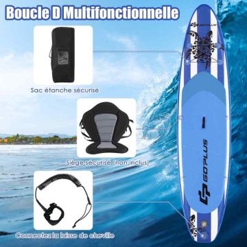 Inflatable paddle board, with aluminum paddle, 325 × 76 × 16 cm