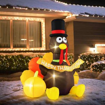 Inflatable turkey decoration, 140 × 100 × 150 cm