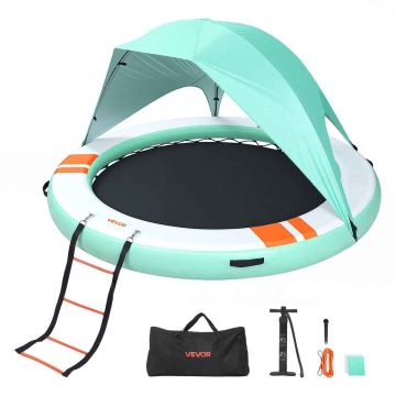 Piepūšama peldošā platforma VEVOR CD305T, apaļa, Ø 3,05 × 0,15 m