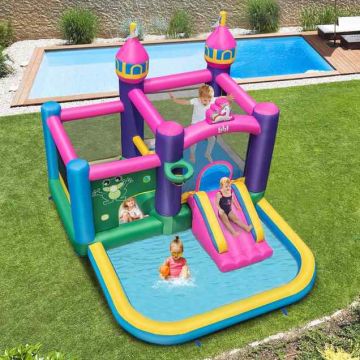 Inflatable jumping castle for children, 6 play areas, 327 × 392 × 270 cm