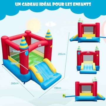 Inflatable children's castle, up to 3 children, 190 × 260 × 205 cm