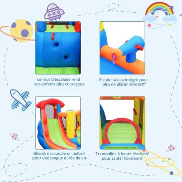 Inflatable children's playground, with pool and slide, 320 × 274 × 213 cm