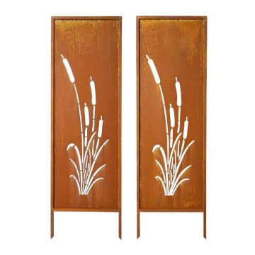 Privātuma norobežojums VEVOR HA-SS-15, 1 panelis un 1 sānu daļa, Brūna, 50 × 160 cm