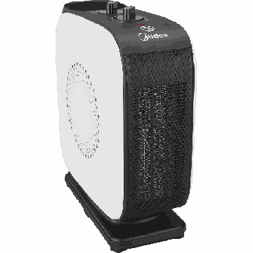 PTC ventilatora sildītājs Midea NTY15-19CA, 2 jaudas līmeņi, Balta/melna, 10,3 × 25,8 × 28,5 cm