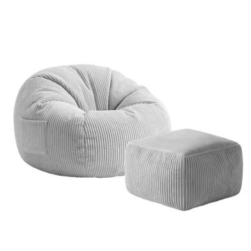Pufs Mark Adler Comfy 3.0, ar kāju balstu, 22 × 43 × 38 cm
