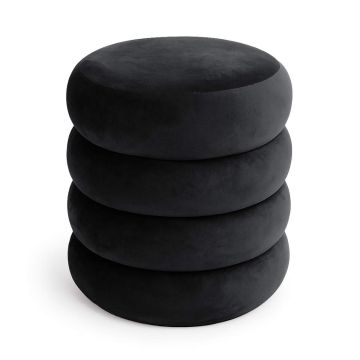 Пуф SNUGGO, с ящиком для хранения, Чёрный, Ø 42 × 44,5 см