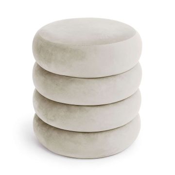 Пуф SNUGGO, с ящиком для хранения, Бежевый, Ø 42 × 44,5 см
