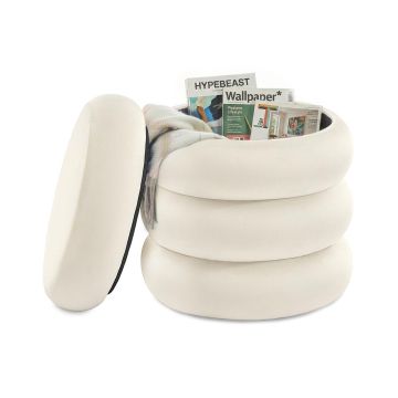Pufs SONGMICS LOM018LH01, Ar uzglabāšanas vietu, Ø 43 × 47 cm