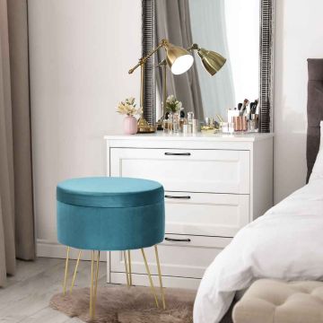 Pouf, with storage compartment, Ø 38 × 47 cm