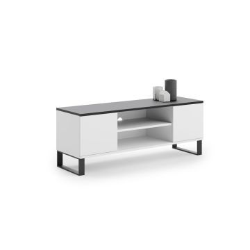 TV galdiņš Focus RTV 155x49x40 cm, balts/melns