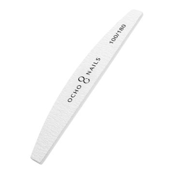 Пилки для ногтей в форме полумесяца OCHO NAILS, 10 шт., абразивность 100/180