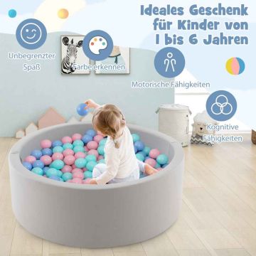 Foam ball pool, 200 balls, Ø 90 × 30 × 5 cm