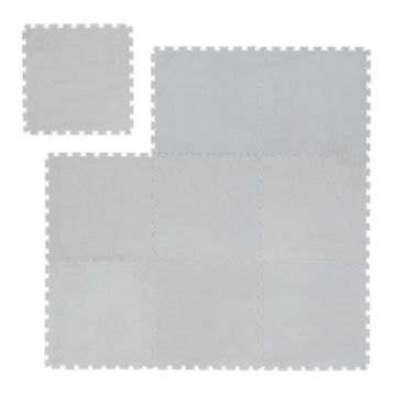 Putu paklājs Relaxdays 10037481, 9 detaļu komplekts, pelēks, 30 × 30 cm