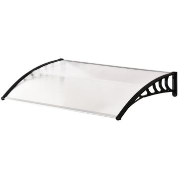 Durvju pārsegs Outsunny 90x150x25cm, baltas/melas krāsas