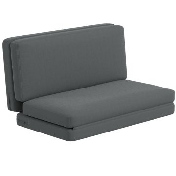 Atpūtas krēsls-gulta Homcom 138x90x70cm, tumši pelēkas krāsas