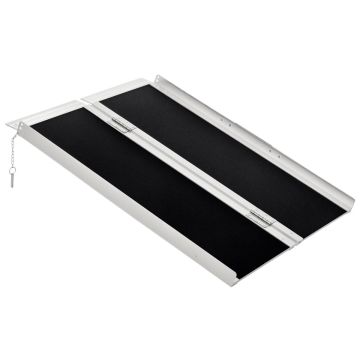Рампа Homcom 91x72x5см, серебристый/чёрный