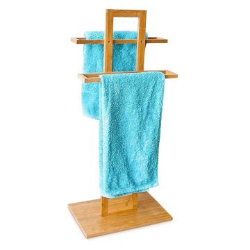 Dvieļu statīvs Relaxdays 10013083.0, 2 stangas, 25 × 85 × 37 cm