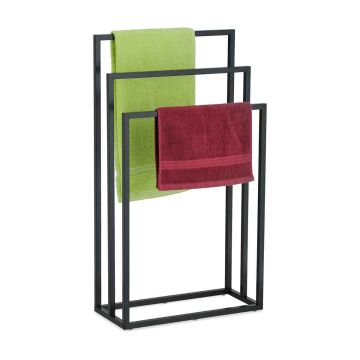 Dvieļu statīvs Relaxdays 10043539.0, 3 stangas, 46 × 82,5 × 21 cm