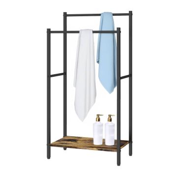Стойка для полотенец Relaxdays 10052418_1509, 2 перекладины, 42 × 81,5 × 24 см