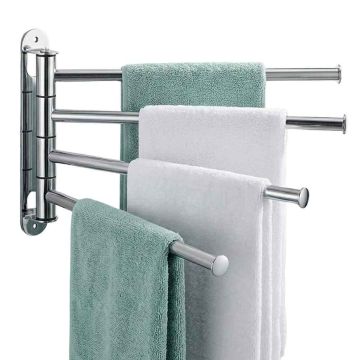Dvieļu turētājs Relaxdays 10053623_9290, 4 līstes, 23 × 32,5 × 3 cm