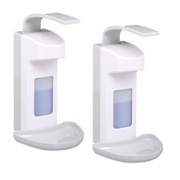 Roku ziepju dozatori Relaxdays Euro, 2 gab., 500 ml, 29 × 16 × 18 cm