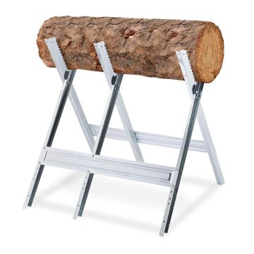 Baļķu zāģēšanas statīvs Relaxdays 10029462.0, ar 10 zobiem, 75,5 × 81 × 81 cm