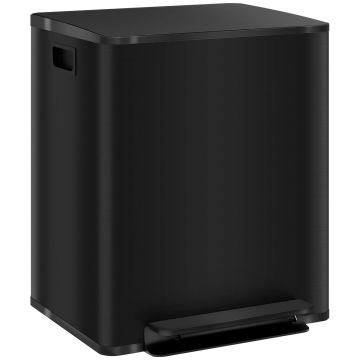 Atkritumu kastes Homcom 47,7x37,5x55cm, melnas krāsas