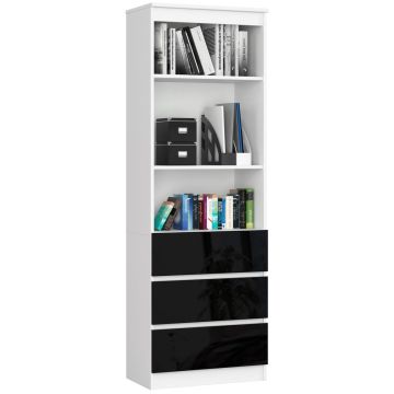 Plaukts NORE CLP R60, balts/melns
