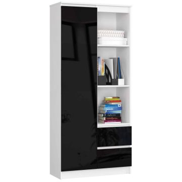 Plaukts NORE CLP R80, balts/melns