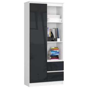 Plaukts NORE CLP R80, balts/melns