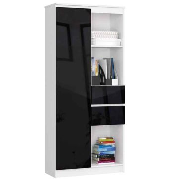 Plaukts NORE CLP R80, balts/melns