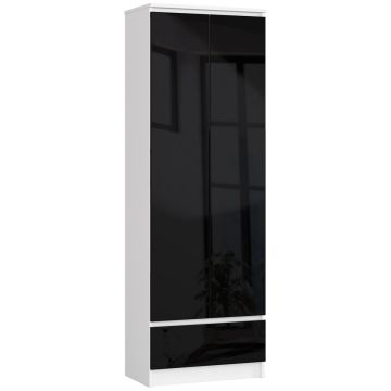 Plaukts-skapis NORE R60 CLP, balts/melns