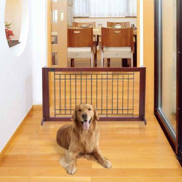 Adjustable pet gate, 104–184 × 46 × 55 cm