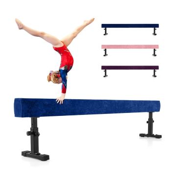 Adjustable height gymnastics beam, 3 heights, Blue, 226 × 31 × 44–59 cm