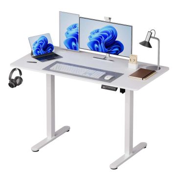 Regulējama augstuma galds Relaxdays, elektrisks, 120 × 120 × 60 cm