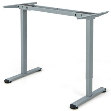 Adjustable height table frame, 2 motors, Grey, 109–151 × 59 × 70–120 cm