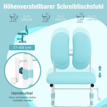 Regulējama augstuma bērnu galds un krēsls, 32 × 20,5 × 20–28,8 collas