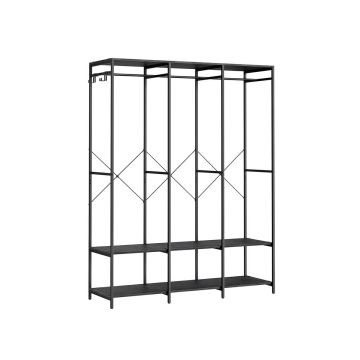 Открытый шкаф 40х141х180см., черный