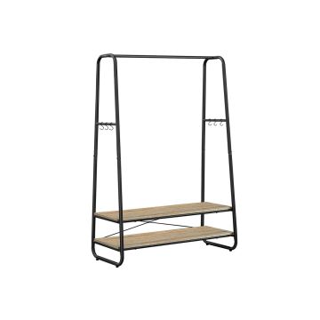 Вешалка для одежды 100x45x160см., черная/светло-коричневая