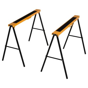 Комплект из 2 подставок для пил Homcom 99,5x50x78 см, желто-серебристого цвета.