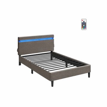 Каркас кровати со светодиодной подсветкой 207,8x145,4x99,4см., темно-серый