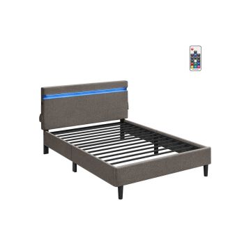 Каркас кровати со светодиодной подсветкой 217,4x145,4x99,4см., темно-серый