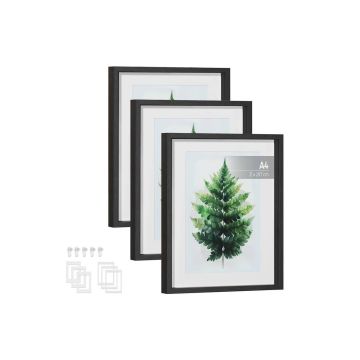 Набор из 3 фоторамок 2,8x29,3x37см., черные