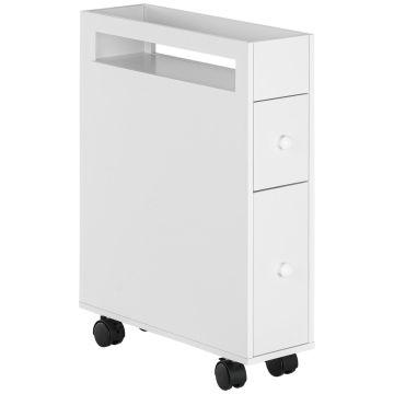 Vannas istabas skapītis Homcom 16x49.5x66cm, balts