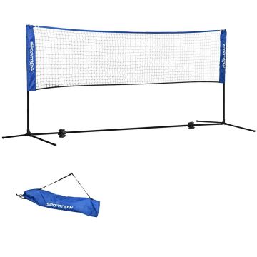 Sportnow badmintonu tīkls 310x103x155cm, melns/zils